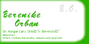 berenike orban business card